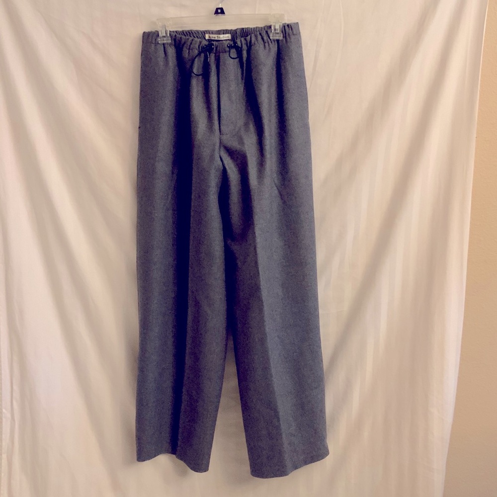 Acne.Studios Gray Baden FlannelWide Leg Trouser 50